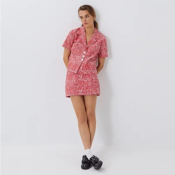 STAUD Nicola Red Top S - Picture 2 of 8